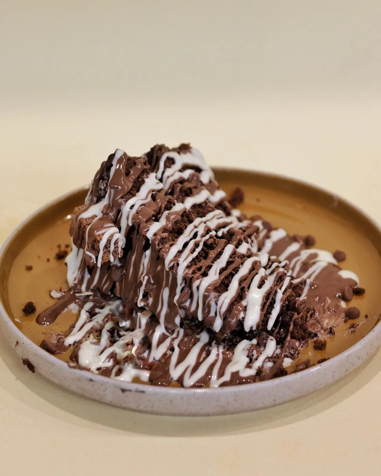 Chocolate brownie tower